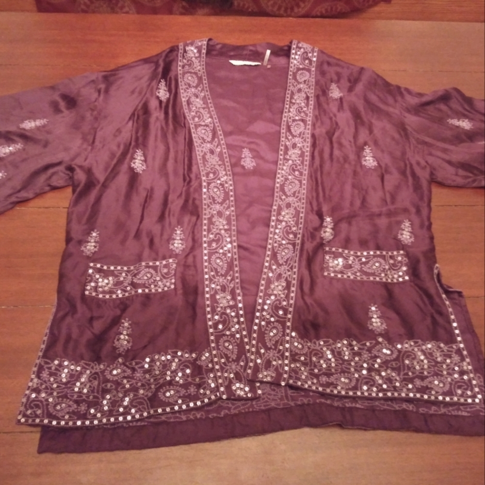 Soft Surroundings Karavan Kimono Size Large Purple